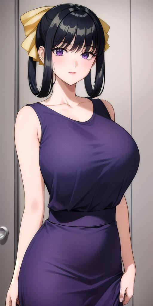 16459-1233087559-_lora_AkikoHoujohV9_.7_ AkikoHoujoh, huge_breasts, standing, solo, sundress, yellow_hair_bow,, masterpiece, best_quality, detail.png